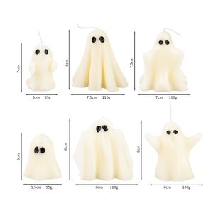 Velas Aromáticas con Forma de Fantasma Blancas para Regalo, Decoración de Halloween para el Hogar, Velas para Fiestas, Decoración de Mesa para Dormitorio - Product Image 2