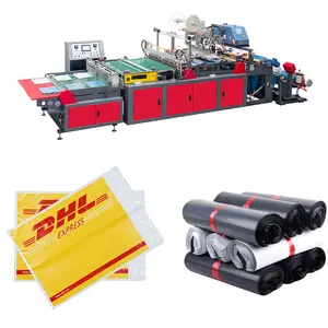 Fully automatic PE HDPE biodegradable DHL express courier mailer plastic bag making machine