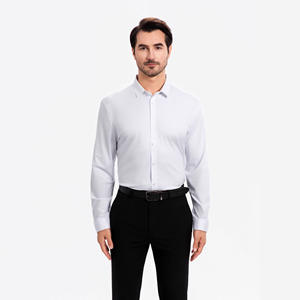Chemise <span class=keywords><strong>Ouma</strong></span> à quatre sens extensible pour homme, sans repassage, anti-froissement, chemise blanche à manches longues pour homme - Product Image 2