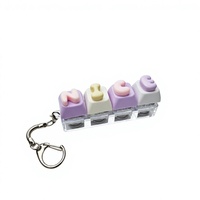 2026 Most Popular Custom Creative Fashion Cute Letter Keyboard Fidget Clicker Button Keychain Stress Relief Toy Promotion Gift