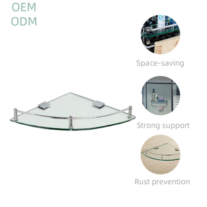 Hiện đại thép không gỉ phòng tắm kệ với tam giác thiết kế kính góc kệ cho vòi hoa sen cabin - Product Image 1