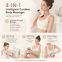 Masseur de drainage lymphatique 4-en-1 et outil de massage anti-cellulite, masseur sculptant le corps pour les jambes, les bras et le ventre