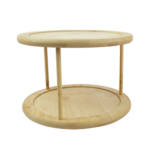 Hot bán 10 inch tre 2 tầng bàn xoay lười biếng <span class=keywords><strong>Susan</strong></span> gia vị giá Organizer cho tủ bếp đựng thức ăn lưu trữ Vanity Organizer - Product Image 4