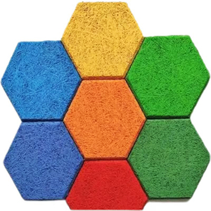 Hiện Đại Lục Giác Acoustic Bảng Thân Thiện Với Môi Gỗ Len Sợi Xi Măng Cho Khách Sạn Cách Âm Phòng Ngủ Bán Buôn 3D Mô Hình Thiết Kế - Product Image 2