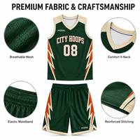 Set di Uniformi Personalizzate per Basket Scolastico, Traspiranti, Taglie Grandi, Resistenti, Maglie e Pantaloncini Sublimati per Ragazzi e Ragazze, Squadre Miste, Abbigliamento Sportivo all'Ingrosso