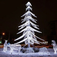 Guirlandes lumineuses LED de Noël en forme de branche, vente en gros d'usine, contrôle par télécommande, indice de protection IP65, décoration extérieure et intérieure, RGB