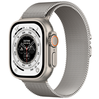 Jmetec 38mm 42mm 46mm 49mm montre intelligente en acier inoxydable couleur titane bracelet de montre en métal milanais pour Apple Watch Ultra 2