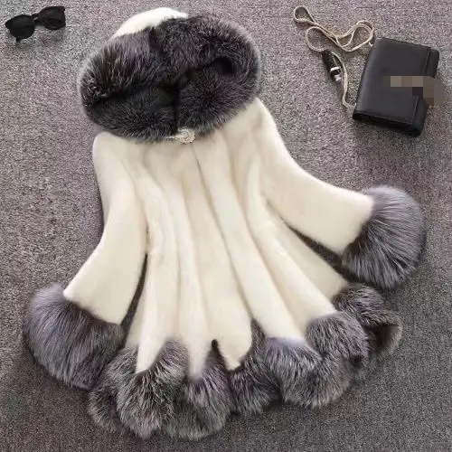 2021 Fashion Casual long sleeve faux fur keep warm women coats winter and autumn Turndown Collar plus size women coat