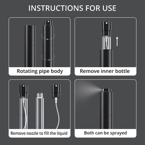 20ml Twist Aluminum Refillable Travel <b>Perfume</b> <b>Atomizer</b> Bottle Pump Sprayer Glass Vials for Essential Oil Toothpaste (5ml-30ml) - Product Image 4