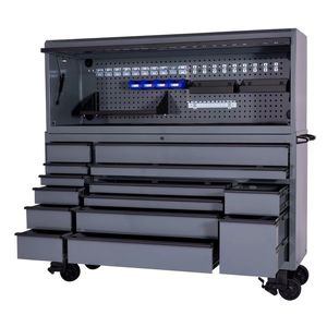 ตู้เก็บของในโรงรถขนาด 72 นิ้ว - ตู้เครื่องมือแบบมืออาชีพพร้อมล้อเลื่อนและกล่องเครื่องมือช่างแบบมีล้อ - Product Image 3