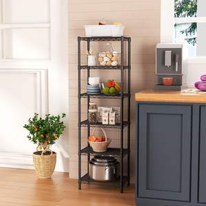 Estanterías Metálicas, Estantes de Alambre Ajustables, Estante de Almacenamiento, Estante Estrecho para Lavandería, Baño, Cocina, <span class=keywords><strong>Despensa</strong></span>, Armario, Oficina - Product Image 2