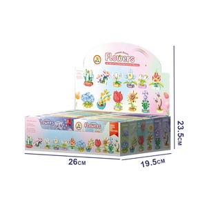 Vente en gros de jouets éducatifs pour enfants, blocs de construction en plastique ABS à assembler soi-même, 12 pièces, modèles fantastiques, boîtes de jouets - Product Image 5
