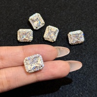 Bouton en zircon scintillant en forme de fleur, étoile, rond, rectangulaire ou de formes variées, avec tige, pour manteaux, chaussures de mariage et sacs