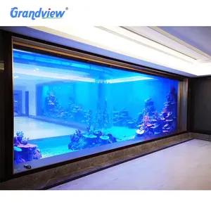 Grandview kustom jelas tangki ikan desain plexiglass akuarium akrilik jendela bawah air