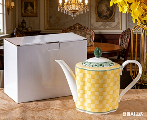 2026 New Arrived Vintage Big British Style Floral Decal Bone China Afternoon <b>Tea</b> 700ml coffee <b>pot</b> - Product Image 4