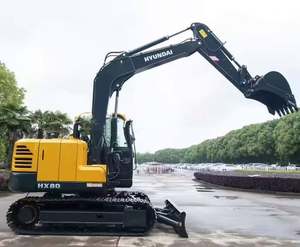 Mini-excavatrice sur chenilles HX80 d'origine coréenne, peu utilisée, à vendre - Product Image 2