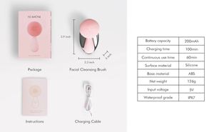 Brosse nettoyante pour le visage, masseur facial, nettoyant facial en silicone, brosse exfoliante, appareil de nettoyage facial sonique - Product Image 6