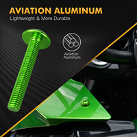 Kit de vis de carénage de moto NICECNC 253 pièces, universel M5 M6, vis en aluminium, attaches, clips, rivets pour carrosserie de moto sportive