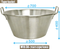Cazo mexicain 21 pouces en acier inoxydable 41QT robuste pour la cuisson des carnitas