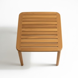 Table basse d'extérieur en bois d'acacia massif naturel de qualité supérieure avec plateau à lattes, mobilier de jardin durable pour la maison et l'hôtel - Product Image 1