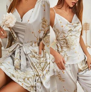 SFY-YH5006 Nouveaux produits à succès, ensemble de deux pièces, robe de nuit pour femmes, vêtements de nuit en soie de haute qualité, pyjamas - Product Image 5