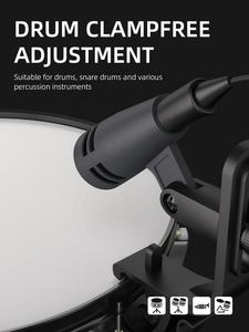 VOXFULL professionale <span class=keywords><strong>DB7</strong></span> 7 7-Piece cablato metallo Drum microfoni impostati con supporto Shock per l'esecuzione - Product Image 2