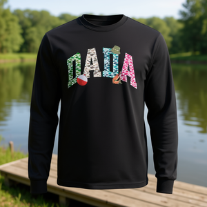 Dada Of The Big One Fishing O Fish Ally T-shirt à manches longues pour la famille, pour le 1er anniversaire - Product Image 3