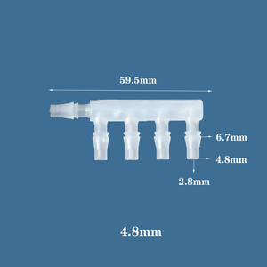 Chang En 4.8MM 부식 방지 식품 등급 튜브 커넥터 5 방향 플라스틱 조인트 4 방향 5 방향 연결 하이 퀄리티 - Product Image 4