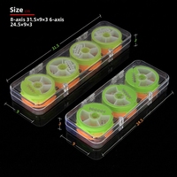 Boîte de rangement portable en gros pour lignes de pêche avec bobines en silicone, planche transparente pour enrouleur de ligne principale, étui pour montages de pêche à la carpe