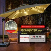 Parasol cantilever robuste, grand parasol romain pour jardin, villa, extérieur, usage commercial, avec base