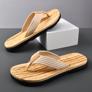 Chanclas para Hombre, Antideslizantes, Resistentes al Olor, para Verano, con Tela EVA, Duraderas, para Camping, Color Beige Camel - Product Image 1