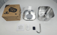 Fontaine à eau pour chat en acier inoxydable 304, 2,2 L, alimentée par courant alternatif, fontaine à boire automatique pour chats et petits chiens, ultra-silencieuse