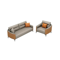 Nouveauté Canapé de bureau en cuir haut de gamme Éponge haute densité Assise confortable Durable Facile à nettoyer pour le bureau du PDG ou du directeur