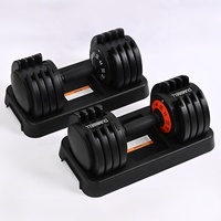 Ensembles d'haltères réglables de haute qualité 5-25kg 11-55lb pour la salle de sport et la maison
