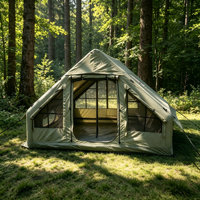 Tente gonflable quatre saisons 600D Oxford écologique, super grande capacité, pour camping familial, résistante au vent et à l'eau, portable