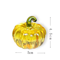 Figurine citrouille en verre transparent effet cristal sablé, 5,5 cm, décor d'Halloween, presse-papiers artisanal, centres de table pour la maison, économique