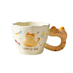 Tazza in Ceramica con Coperchio a Forma di Gatto Cartoon - Creativa Tazza per Caffè e Acqua - Product Image 5