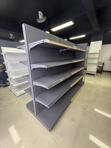 Oferta Especial: Estante de Exhibición Ligero de Madera y Metal de Una Sola Cara para Tiendas de Abarrotes y Supermercados, Estante Sólido Independiente - Product Image 4