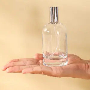 In Stock Empty Transparent Beautiful Bottles 30ml 50ml 100ml Decant Round Spray Perfume Bottles with Different Caps
