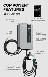 Station de <span class=keywords><strong>Recharge</strong></span> Murale <span class=keywords><strong>pour</strong></span> Véhicule Électrique à Écran LCD, <span class=keywords><strong>Carte</strong></span> de Balayage/Démarrage de l'APP <span class=keywords><strong>pour</strong></span> Chargeur de <span class=keywords><strong>Voiture</strong></span>, Boîte Murale <span class=keywords><strong>pour</strong></span> <span class=keywords><strong>Voiture</strong></span> Électrique, Nouveauté 4.3 - Product Image 2