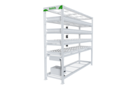 Système d'agriculture verticale compact avec roulettes, système d'irrigation et d'égouttage, support de culture hydroponique