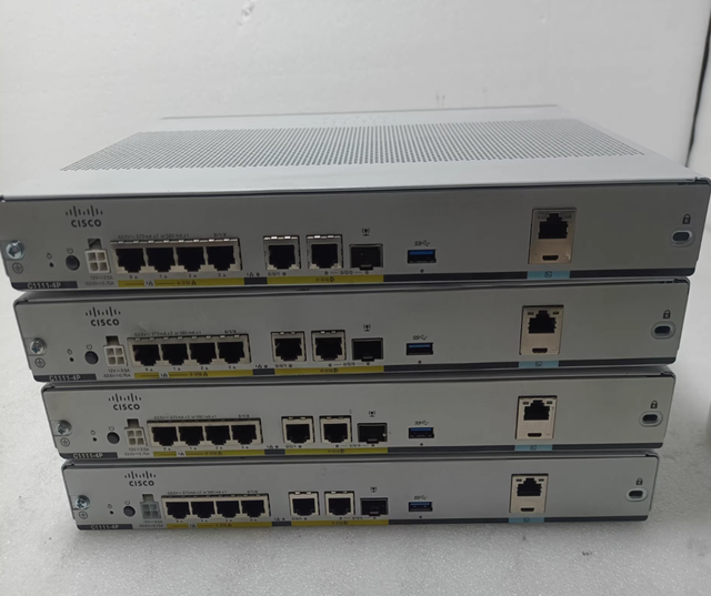 Cisco C1111-4P Enterprise 4-Port 1100 Series Integrated Router 1 Gigabit Ethernet WAN 4 Gigabit Ethernet LAN Wi-Fi5 1.3 Gbps