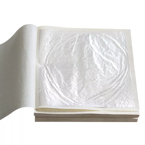 8*8 cm asli dapat dimakan daun perak lembaran Foil untuk dekorasi roti bahan bahan makanan kecantikan wajah - Product Image 1