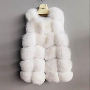 QC8046 Abrigo de piel de Invierno para <span class=keywords><strong>mujer</strong></span> <span class=keywords><strong>Chaleco</strong></span> de piel de zorro real Venta caliente Chalecos y chalecos de <span class=keywords><strong>mujer</strong></span> de talla grande de piel de moda - Product Image 1