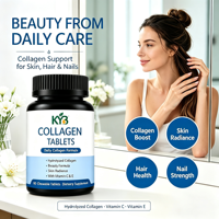 Collagène marin 1000 mg, 90 comprimés, quantité pour 1 mois, complément alimentaire beauté, comprimés de collagène