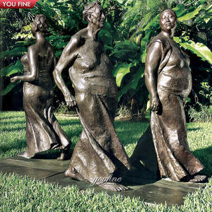 Estatua Clásica de Bronce de las Pioneras de los Derechos de la Mujer, Escultura de Dama de Bronce - Product Image 2