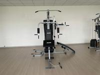 TOPFIT Appareil de musculation multifonctionnel à trois stations pour la maison avec banc de redressement et barres parallèles, pile de poids de 150 LBS