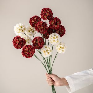 Flores de Hortensia Artificiales de 4 Cabezas, Tipo Molino de Viento, de Plástico y Tela, Hechas a Mano para Decoración de Bodas - Product Image 4