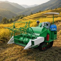 Moissonneuse-batteuse manuelle 3-en-1 Wishope pour riz paddy avec moteur et boîte de vitesses