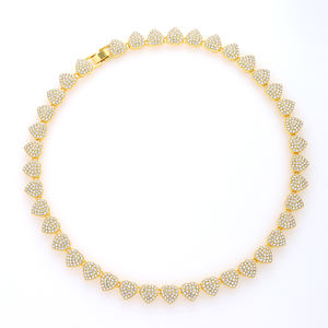 Fashion Shine Trust <span class=keywords><strong>nessuno</strong></span> ciondolo a forma di <span class=keywords><strong>cuore</strong></span> collana e bracciale oro placcato in argento realizzato in resistente in lega di zinco gioielli - Product Image 6